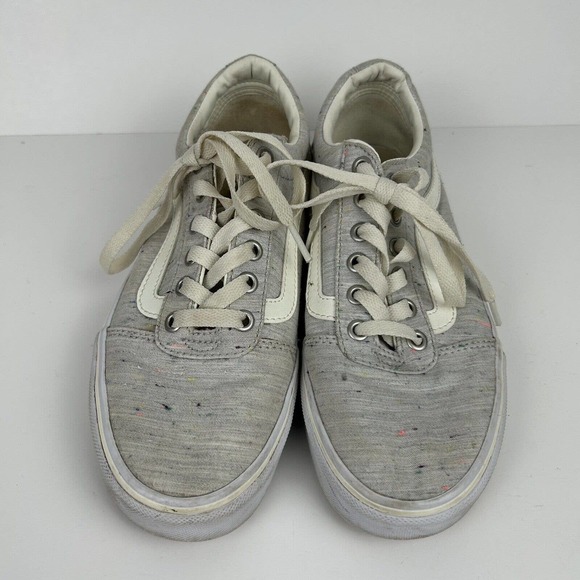 Vans Shoes Womens 7.5 Off The Wall Old Skool Sneaker 500714 Gray Canvas Lace Up - Picture 6 of 12
